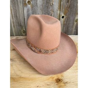 SMITHBILT western vintage 1980s futura felt cowgirl/cowboy tan brown hat